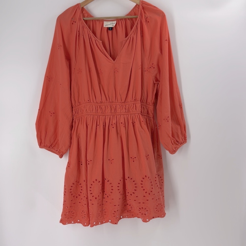 Universal threads cotton dress eyelet puff balloon sleeves flirty flouncy summer